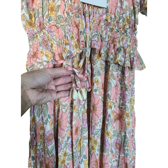 Coven & Co Multicolor Floral Midi Dress Size Medium NWT - Picture 4 of 7